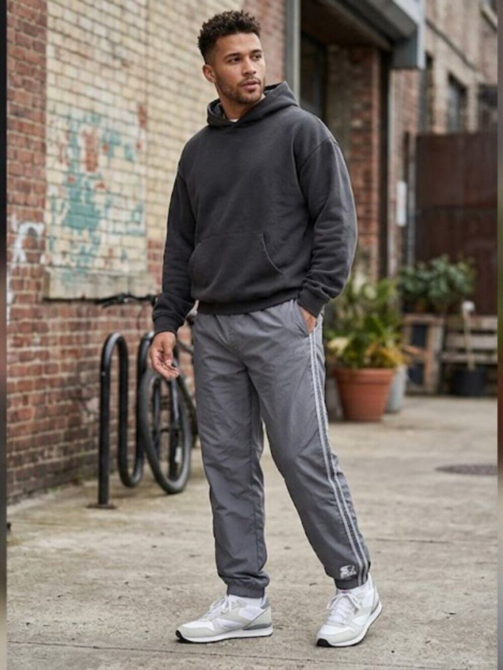 Vtg Y2K Starter Men's Gray Athletic Track Pants 2XL Reflective